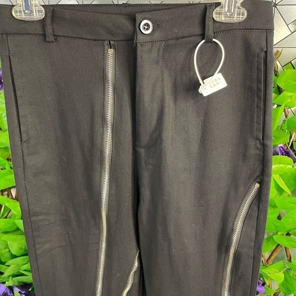 New Poikilotherm Goth Punk Black Zipper Detail Pants unisex Us Small / 29 - Picture 5 of 16